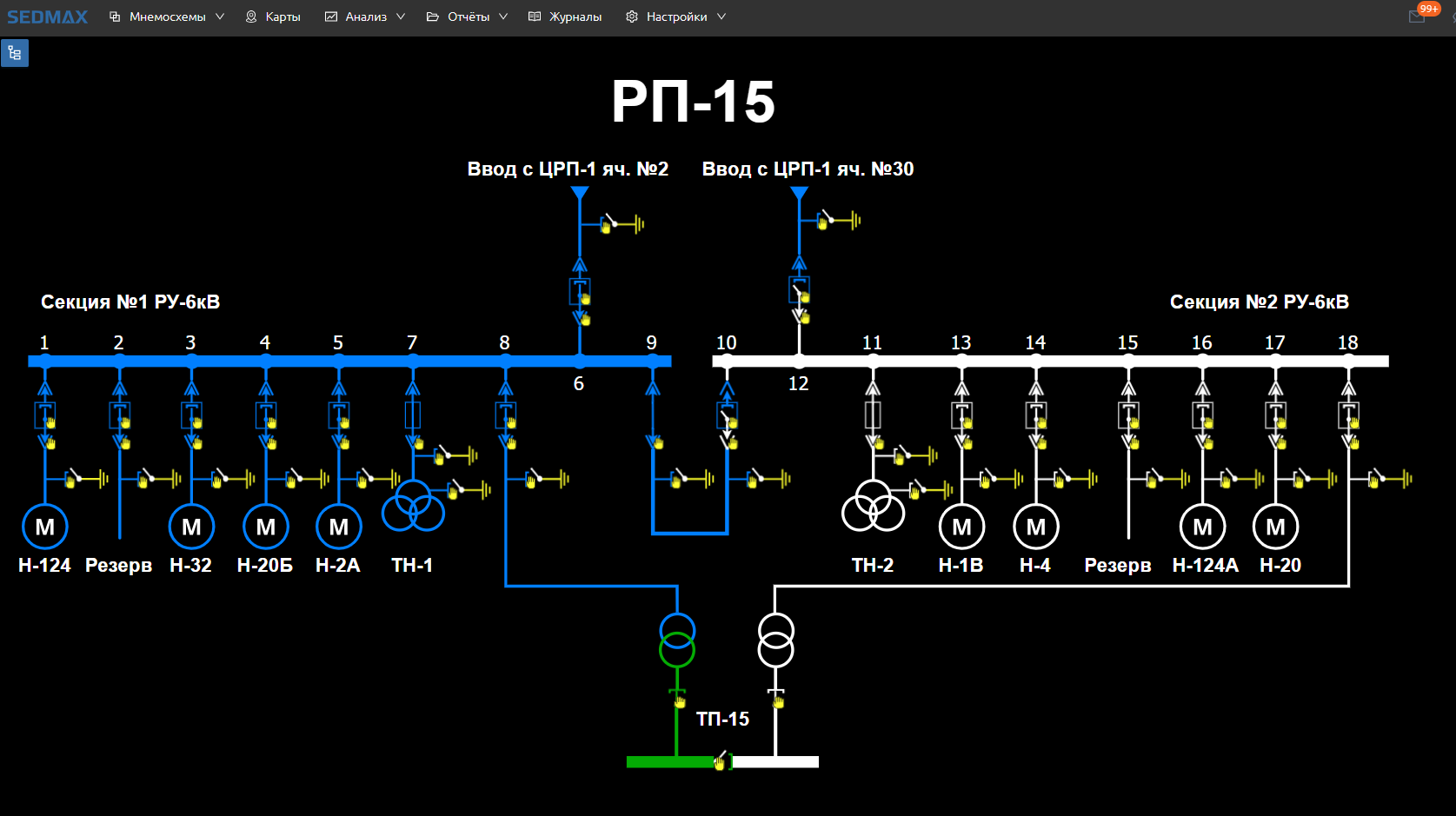 Топология на мнемосхемах SEDMAX фото 1